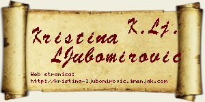 Kristina LJubomirović vizit kartica